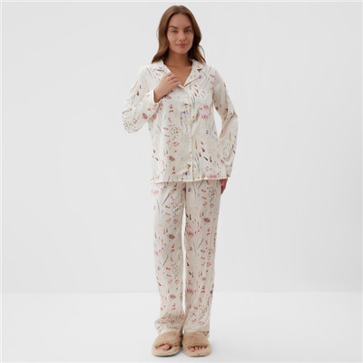 Пижама женская (рубашка, брюки) KAFTAN Spring, размер 52-54