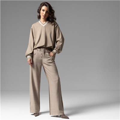 Брюки с имитацией многослойности, Раскованный шик