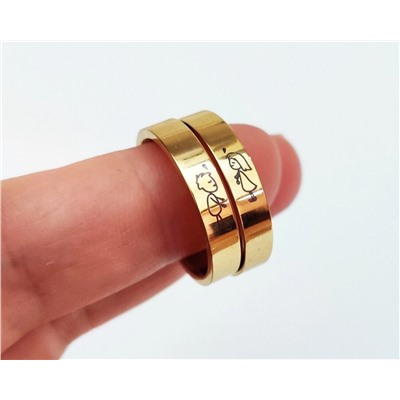 Кольцо с гравировкой Влюбленная девочка