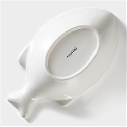 Салатник Magistro «Рыбка», 1 л, 26.5×15×8.5 см, фарфор, белый