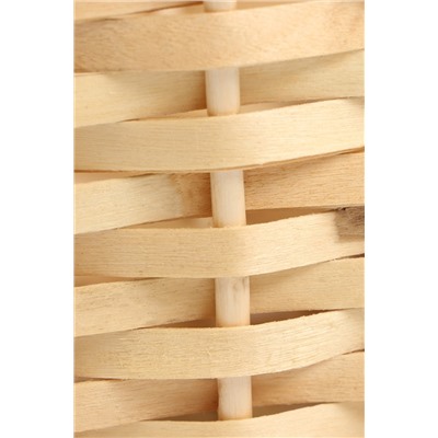 Корзина плетёная для хранения, ива, круглая, цвет натуральный, набор 2 шт.