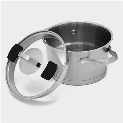 УЦЕНКА Кастрюля Magistro HiTech Steel 2 л d=18 см, h=11 см, нержавеющая сталь, индукция