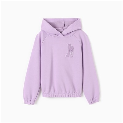Толстовка (худи) детская MINAKU: Exclusive print, фиолетовая, рост 140 см