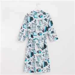 Халат женский Этель «Mint mood» рукав 3/4, размер 42-44, вафля 200 г/м², 100% хлопок