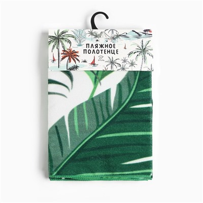 Полотенце пляжное «Этель. Листья», 70×140 см