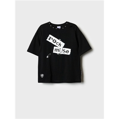 Фуфайка трикотажная для девочек (футболка)