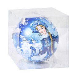 Новогоднее подвесное украшение "Внучка Деда Мороза", 6,8см, метал. шар с предсказанием (5 шт)