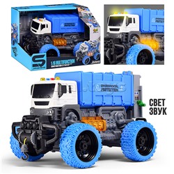 Машина "Эко-транс" 1:16 (свет, звук) в коробке (цвет синий)