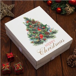 Набор махровых полотенец Этель Merry christmas 30×30 см - 5 шт., 100% хл, 340 г/м²