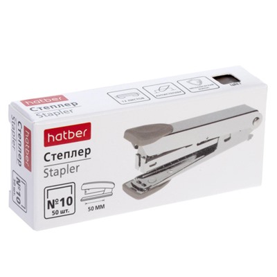 Степлер 10 на 12 листов Mist металлический ассорти (085943) Хатбер