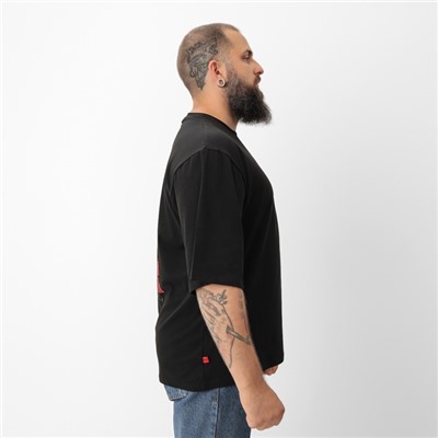 Футболка мужская MIST «Русский стиль», черный, р. 52