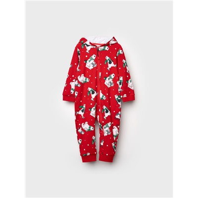 Пижама-комбинезон детская трикотажная для девочек