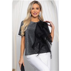 Блуза праздничная трикотажная Риана (серая) Б14617-5М