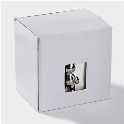 УЦЕНКА Кружка «Стильный мишка » 350 мл 12×8.5×9 см белый с ложкой