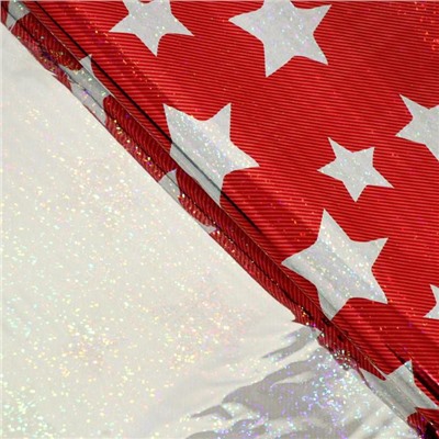 Пленка голография для цветов, подарков и декора «Звёзды», красный, 70×100 см