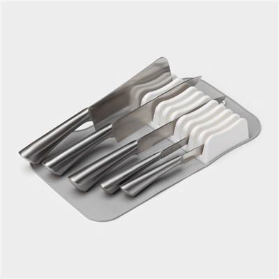 Подставка для ножей Griten, 37.5×20×5 см, серая