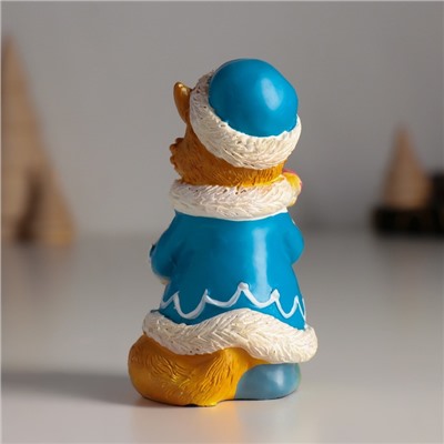 Фигурка полистоун «Лиса снегурочка с ёлочкой», 4.5×4.5×8.5 см