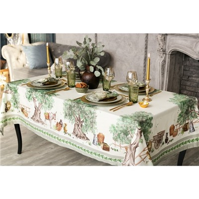 Скатерть Этель Olivia, 220×150 см, 100% хлопок, саржа 190 г/м²
