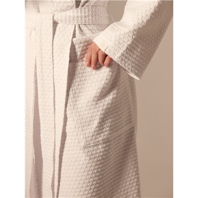 Халат вафельный женский SL HOME: Waffle «Блан де Блан», размер 42-44, белый