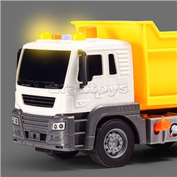 Машина "Самосвал" 1:16 (свет, звук) в коробке (цвет желтый)