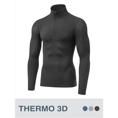 Omsa Лонгслив OmU 1623T 3D Лонгслив стойка молния мужской "Термо"