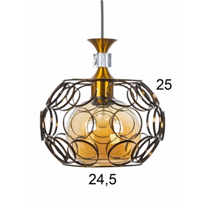 Светильник Melanie 1×40 Вт Е27 латунь 23×23×25 см