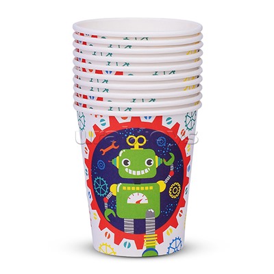 Набор посуды одноразовой "Робот" стаканы (10 шт)