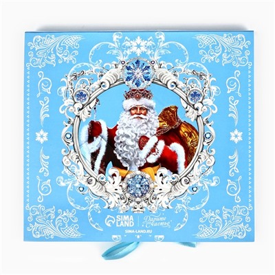 Коробка под 9 конфет новогодняя с ячейками «Снежная сказка» 14.5×13.5×3.5 см