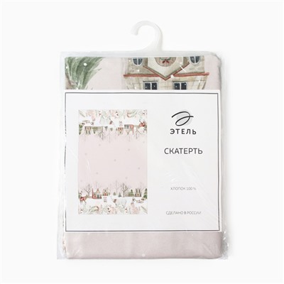 Скатерть новогодняя «Этель» «Звери в городе» 149×250 см, 100% хлопок, саржа 190 г/м²