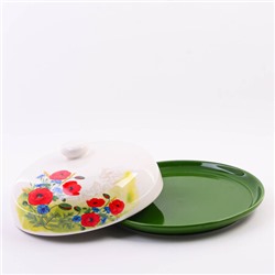 60279 Блюдо д/блинов 23,8х11см Цветущие Маки LR (х12)