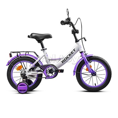 Велосипед 12" Rocket Gem, цвет белый/фиолетовый