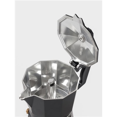 Кофеварка гейзерная Доляна Alum black, на 3 чашки, 150 мл, чёрная
