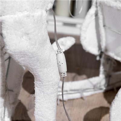 Светодиодная фигура «Олень», 56×76×15 см, текстиль, металл, 220 В, свечение тёплое белое