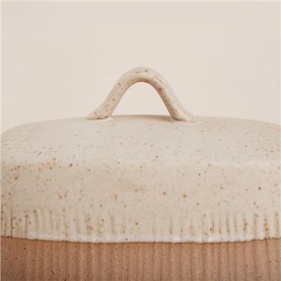 Маслёнка SL Home «Виенто», 18.5×13×10.5 см, керамика, бежевая