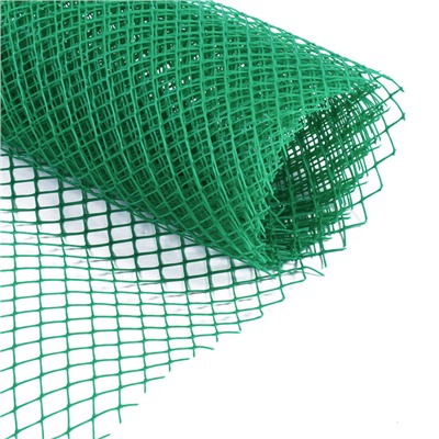 Сетка садовая, 1×5 м, ячейка ромб 15×15 мм, пластиковая, зелёная, Greengo, в рулоне