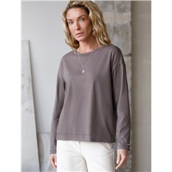 Базовый лонгслив из премиального хлопка с эластаном