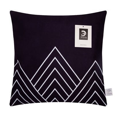 Наволочка декоративная «Этель. Треугольники» 40×40 см, велюр