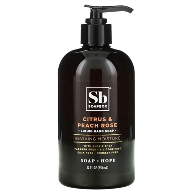 Soapbox, Reviving Moisture Liquid Hand Soap, Citrus & Peach Rose, 12 fl oz (354 ml)