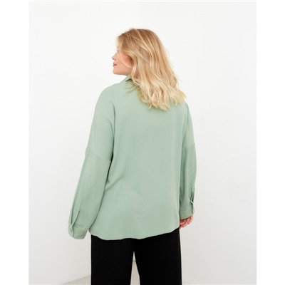 Блузка женская MIST plus-size, размер 52, зелёная