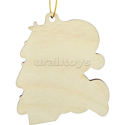 Новогодняя ёлочная подвеска из дерева "Пони и ёлочка" 9 см