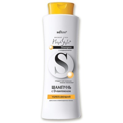 Шампунь с D-пантенолом УКРЕПЛЯЮЩИЙ для сухих и поврежденных волос 500мл