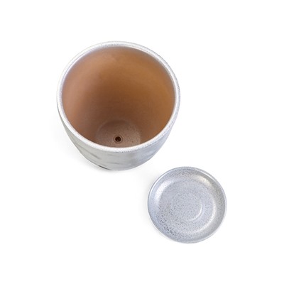 Горшок для цветов «Узор», 2.4 л, d=17.5 см, h=18.5 см, керамический, с поддоном