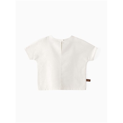 Футболка детская MINAKU, цвет молочный, рост 140 см