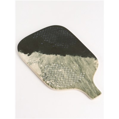 Блюдо керамическое «Стоун», 29.7×17.5 см, серое, Dolce Ceramo