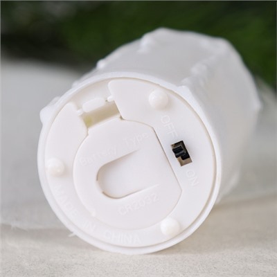 Свеча светодиодная подвижный фитиль 6 см / VFR-32 /уп 12/480/белая