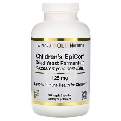 California Gold Nutrition, Children's Epicor, 125 мг, 360 растительных капсул
