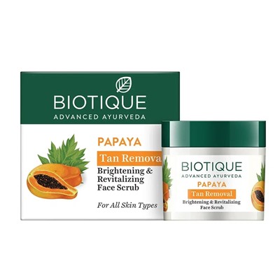 Biotique Papaya Revitalizing Tan Removal Scrub / Биотик Папайя Разглаживающий И Восстанавливающий Скраб 50 г