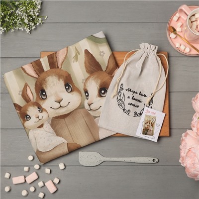 Набор подарочный «Мира вам и вашей семье»: полотенце 40×73 см, лопатка