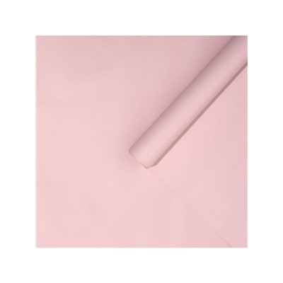 Плёнка для цветов упаковочная матовая «Розовая пудра», 0.5×8 м, 55 мкм