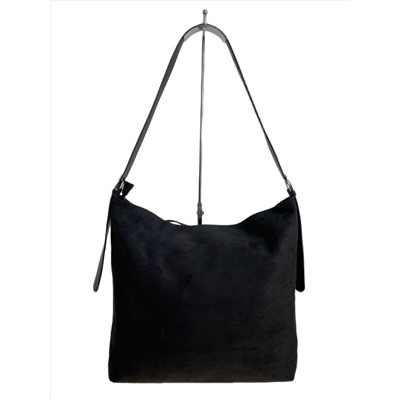 Женская сумка из искусственной замши, цвет черный